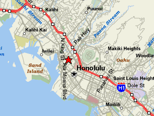 Honolulu Regional Area Map by MapQuest