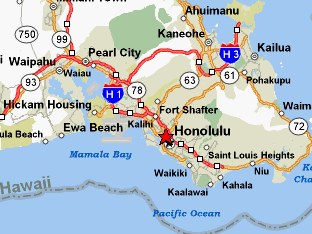 Oahu Overview Map by MapQuest